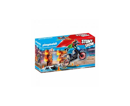 Конструктор Playmobil Stunt show Мотокросс с огненной стеной (70553)