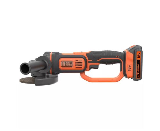 Шлифовальная машина Black&Decker 18V, 4Ah, 125 мм, 8600 об/мин (BCG720M1), изображение 2 Шлифовальная машина Black&Decker 18V, 4Ah, 125 мм, 8600 об/мин (BCG720M1), изображение 2