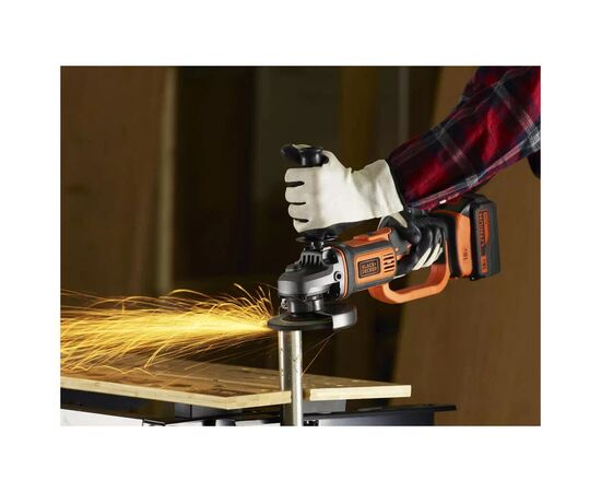 Шлифовальная машина Black&Decker 18V, 4Ah, 125 мм, 8600 об/мин (BCG720M1), изображение 4 Шлифовальная машина Black&Decker 18V, 4Ah, 125 мм, 8600 об/мин (BCG720M1), изображение 4