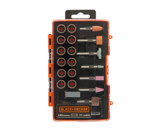 Набор инструментов Black&Decker для шлифования, резки, полировки и очистки, 42 ед. (A7236)
