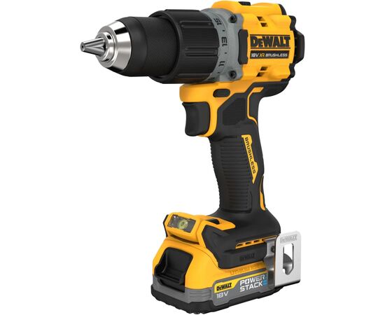 Шуруповерт DeWALT XR Li-Ion PowerStack 18V 2x1.7 Ач, 90 Нм, 0-650/0-2000 об/мин (DCD800E2T), изображение 2 Шуруповерт DeWALT XR Li-Ion PowerStack 18V 2x1.7 Ач, 90 Нм, 0-650/0-2000 об/мин (DCD800E2T), изображение 2