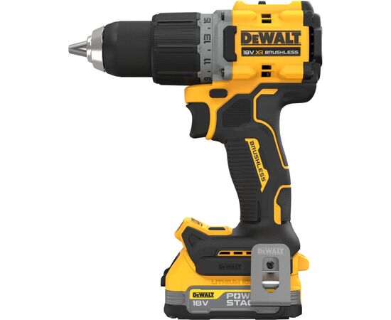 Шуруповерт DeWALT XR Li-Ion PowerStack 18V 2x1.7 Ач, 90 Нм, 0-650/0-2000 об/мин (DCD800E2T), изображение 3 Шуруповерт DeWALT XR Li-Ion PowerStack 18V 2x1.7 Ач, 90 Нм, 0-650/0-2000 об/мин (DCD800E2T), изображение 3
