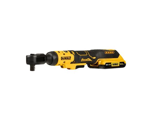 Гайковерт DeWALT угловой - трещётка, 18V XR Li-lon 2Ah, 95 Нм, сумка (DCF512D1), изображение 2 Гайковерт DeWALT угловой - трещётка, 18V XR Li-lon 2Ah, 95 Нм, сумка (DCF512D1), изображение 2