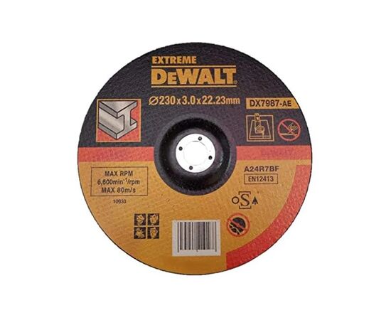 Круг отрезной DeWALT EXTREME, сталь/трубы и профили/цветные металы, 230х3.0х22.23 мм (DX7987)