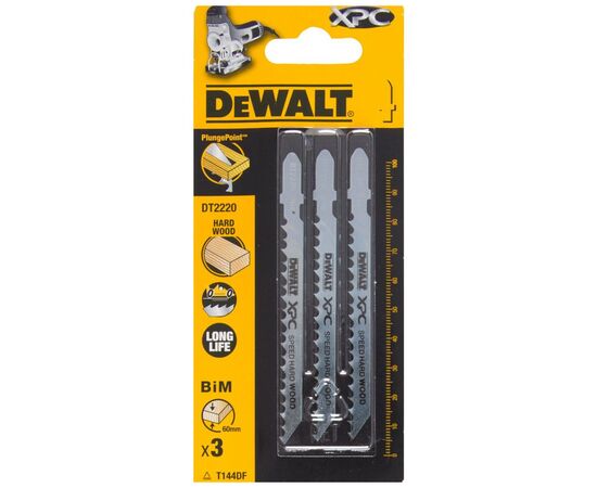 Полотно DeWALT пильноеEXTREME для древесины,точный, L=100,WL=75, 4 мм, 3шт (DT2220)
