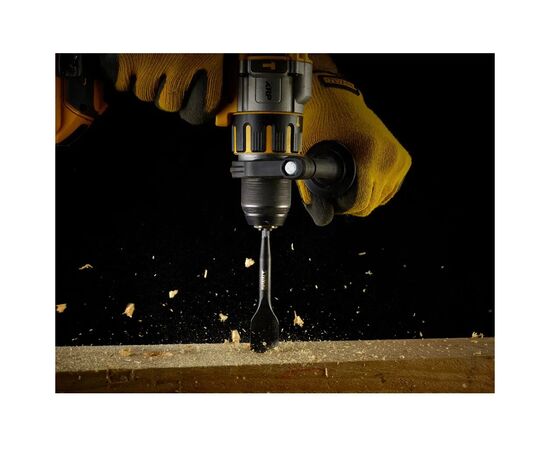 Сверло DeWALT по дереву перовое EXTREME IMPACT 1/4 дюйма, d=25 мм, L общ.= 152 мм, 1 шт. (DT4771), изображение 3 Сверло DeWALT по дереву перовое EXTREME IMPACT 1/4 дюйма, d=25 мм, L общ.= 152 мм, 1 шт. (DT4771), изображение 3