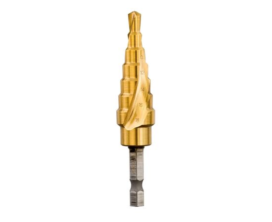 Сверло DeWALT по металлу EXTREME IMPACT, ступенчатое, HSS-G, 6-18 мм, D=6,35 мм (DT5027)
