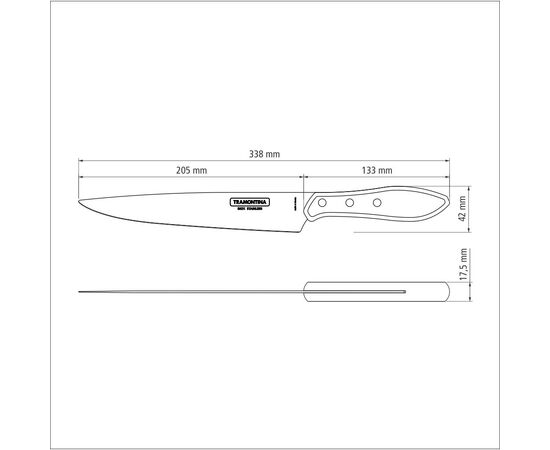 Кухонний ніж Tramontina Barbecue Polywood Meat 203 мм (21190/178), зображення 7 Кухонний ніж Tramontina Barbecue Polywood Meat 203 мм (21190/178), зображення 7