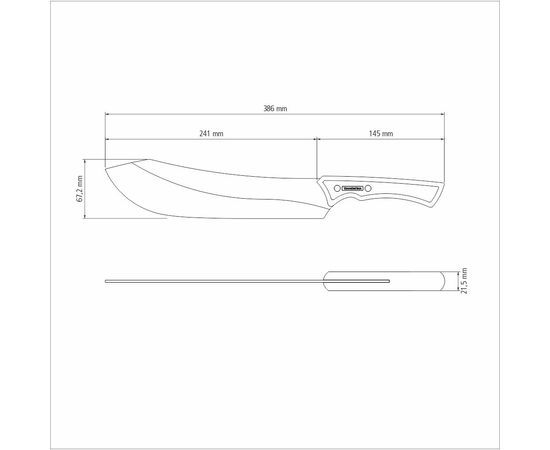 Кухонный нож Tramontina Churrasco Black 253 мм (22844/110), изображение 2 Кухонный нож Tramontina Churrasco Black 253 мм (22844/110), изображение 2