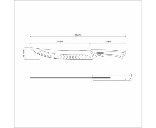 Кухонный нож Tramontina Churrasco Black 253 мм (22841/110), изображение 6 Кухонный нож Tramontina Churrasco Black 253 мм (22841/110), изображение 6