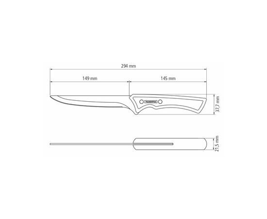 Кухонный нож Tramontina Churrasco Black 152 мм (22840/106), изображение 6 Кухонный нож Tramontina Churrasco Black 152 мм (22840/106), изображение 6