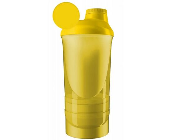 Шейкер спортивний Shaker360 Wave 600ml + 2 контейнера Yellow (Wave+Yellow)