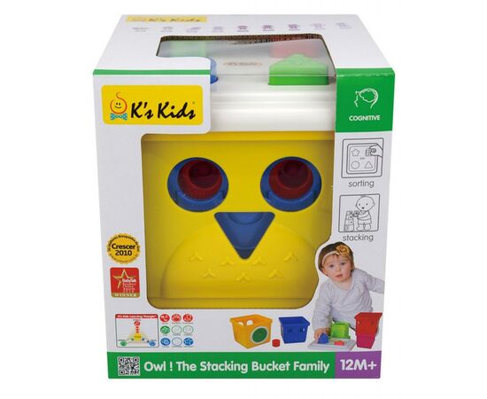 Развивающая игрушка K’S KIDS Сортер-пирамидка Сова (KA10498-GB), изображение 2 Развивающая игрушка K’S KIDS Сортер-пирамидка Сова (KA10498-GB), изображение 2