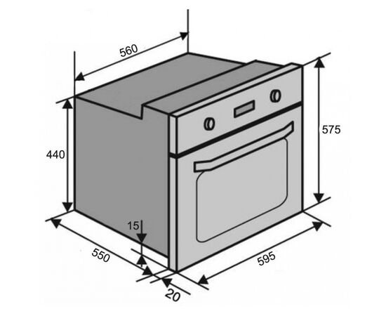 Духовой шкаф Ventolux CHESTER 6 TC (WH), изображение 4 Духовой шкаф Ventolux CHESTER 6 TC (WH), изображение 4