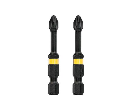 Набор бит DeWALT IMPACT TORSION, ударные, Ph2, L=57 мм, 2 шт (DT70532T), изображение 2 Набор бит DeWALT IMPACT TORSION, ударные, Ph2, L=57 мм, 2 шт (DT70532T), изображение 2