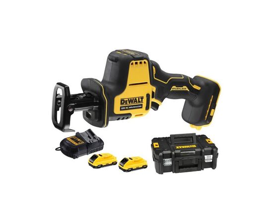 Сабельная пила DeWALT 18V XR, Li-lon, 2x4Ah, 0 - 2800 ход/мин, TSTAK (DCS369M2), изображение 4 Сабельная пила DeWALT 18V XR, Li-lon, 2x4Ah, 0 - 2800 ход/мин, TSTAK (DCS369M2), изображение 4