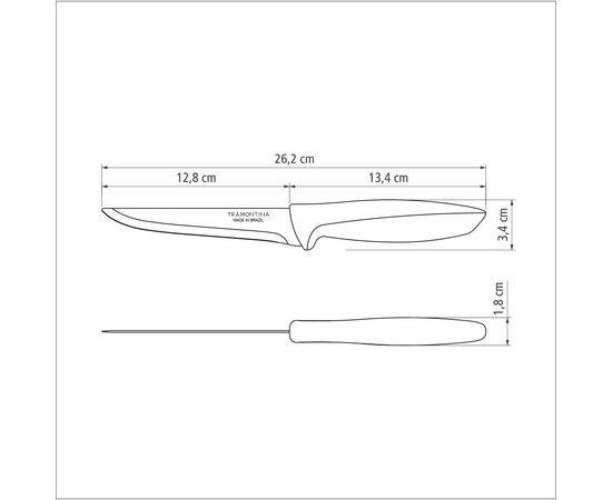 Кухонный нож Tramontina Plenus Light Grey Bone 127 мм (23425/135), изображение 4 Кухонный нож Tramontina Plenus Light Grey Bone 127 мм (23425/135), изображение 4