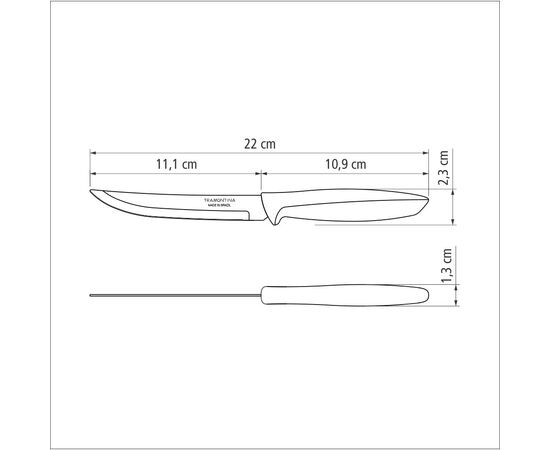 Кухонный нож Tramontina Plenus Light Grey 127 мм (23431/135), изображение 3 Кухонный нож Tramontina Plenus Light Grey 127 мм (23431/135), изображение 3