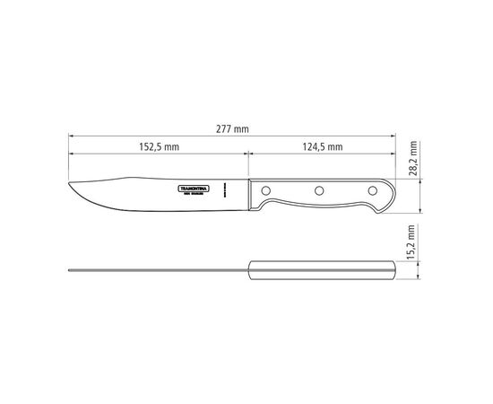 Кухонный нож Tramontina Polywood Meat 152 мм Червоне Дерево (21126/176), изображение 2