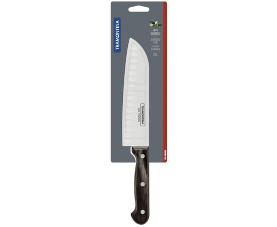 Кухонний ніж Tramontina Polywood Сантоку 178 мм (21179/197), зображення 3 Кухонний ніж Tramontina Polywood Сантоку 178 мм (21179/197), зображення 3