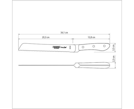 Кухонный нож Tramontina Prochef Bread 203 мм (24159/008), изображение 6 Кухонный нож Tramontina Prochef Bread 203 мм (24159/008), изображение 6