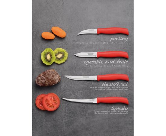 Кухонный нож Tramontina Soft Plus Red Steak 127 мм (23661/175), изображение 2 Кухонный нож Tramontina Soft Plus Red Steak 127 мм (23661/175), изображение 2