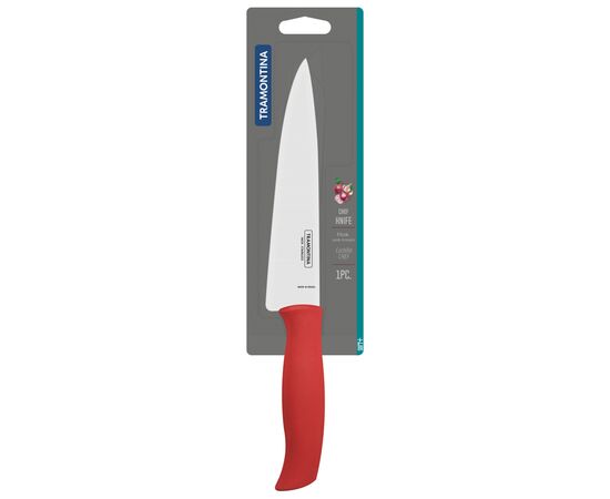 Кухонный нож Tramontina Soft Plus Red Chef 178 мм (23664/177), изображение 2 Кухонный нож Tramontina Soft Plus Red Chef 178 мм (23664/177), изображение 2