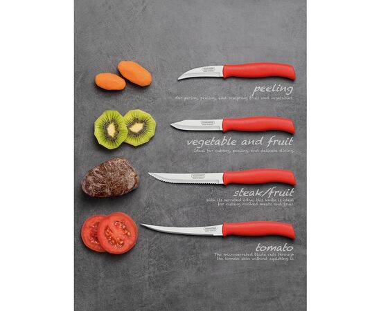 Кухонный нож Tramontina Soft Plus Red Chef 178 мм (23664/177), изображение 3 Кухонный нож Tramontina Soft Plus Red Chef 178 мм (23664/177), изображение 3