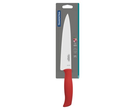 Кухонный нож Tramontina Soft Plus Red Chef 203 мм (23664/178), изображение 2 Кухонный нож Tramontina Soft Plus Red Chef 203 мм (23664/178), изображение 2