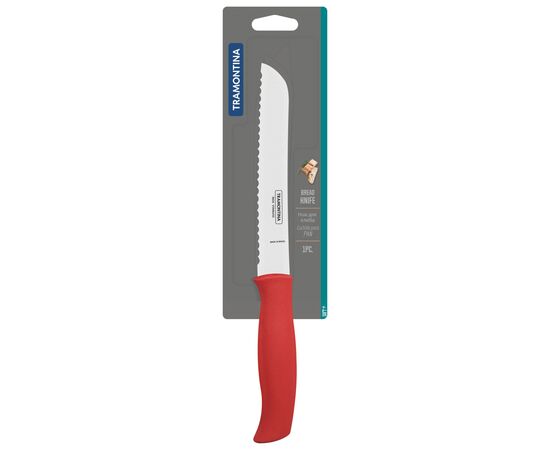 Кухонный нож Tramontina Soft Plus Red Bread 178 мм (23662/177), изображение 5 Кухонный нож Tramontina Soft Plus Red Bread 178 мм (23662/177), изображение 5