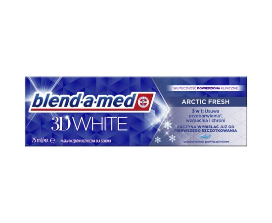 Зубная паста Blend-a-med 3D White Арктическая свежесть 75 мл (8006540793039), изображение 2 Зубная паста Blend-a-med 3D White Арктическая свежесть 75 мл (8006540793039), изображение 2