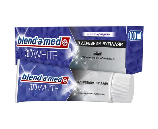 Зубная паста Blend-a-med 3D White С древесным углем 100 мл (8006540793046)