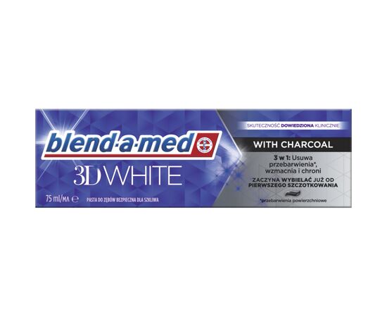 Зубная паста Blend-a-med 3D White С древесным углем 75 мл (8006540793114), изображение 2 Зубная паста Blend-a-med 3D White С древесным углем 75 мл (8006540793114), изображение 2