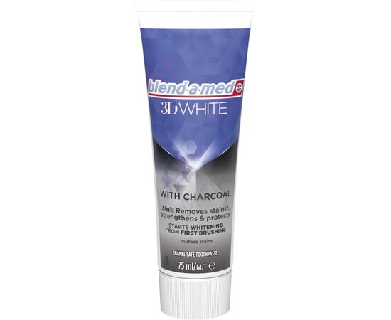 Зубная паста Blend-a-med 3D White С древесным углем 75 мл (8006540793114), изображение 3 Зубная паста Blend-a-med 3D White С древесным углем 75 мл (8006540793114), изображение 3