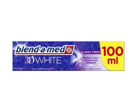 Зубная паста Blend-a-med 3D White Классическая свежесть 100 мл (8006540792896), изображение 2 Зубная паста Blend-a-med 3D White Классическая свежесть 100 мл (8006540792896), изображение 2