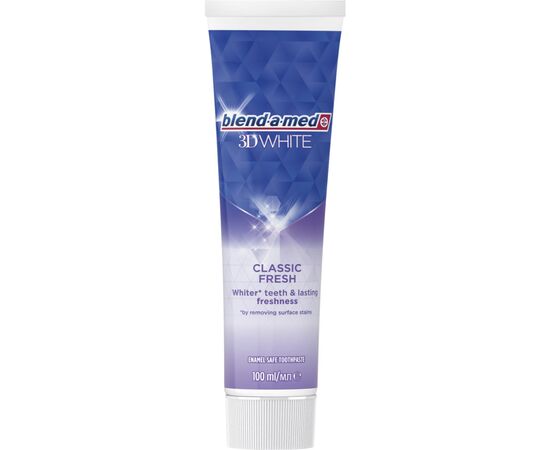Зубная паста Blend-a-med 3D White Классическая свежесть 100 мл (8006540792896), изображение 3 Зубная паста Blend-a-med 3D White Классическая свежесть 100 мл (8006540792896), изображение 3