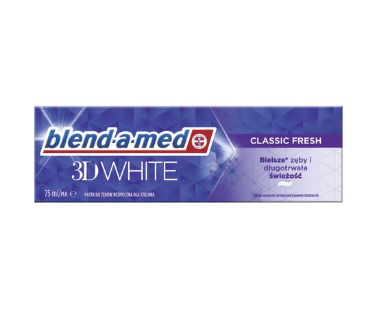 Зубная паста Blend-a-med 3D White Классическая свежесть 75 мл (8006540792971), изображение 2 Зубная паста Blend-a-med 3D White Классическая свежесть 75 мл (8006540792971), изображение 2