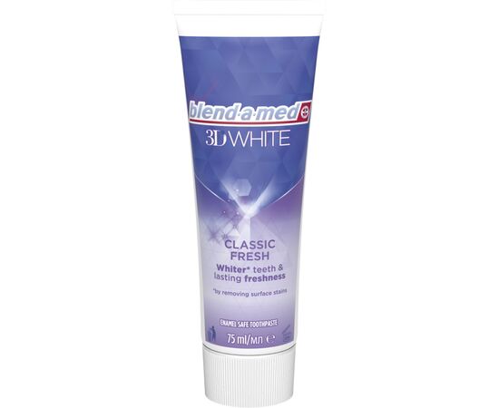 Зубная паста Blend-a-med 3D White Классическая свежесть 75 мл (8006540792971), изображение 3 Зубная паста Blend-a-med 3D White Классическая свежесть 75 мл (8006540792971), изображение 3
