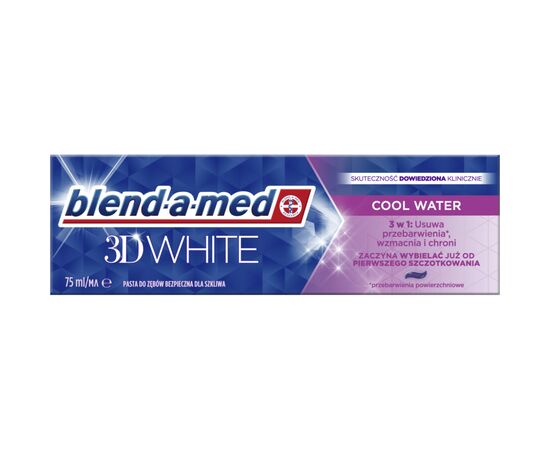 Зубная паста Blend-a-med 3D White Прохладная вода 75 мл (8006540793138), изображение 2 Зубная паста Blend-a-med 3D White Прохладная вода 75 мл (8006540793138), изображение 2