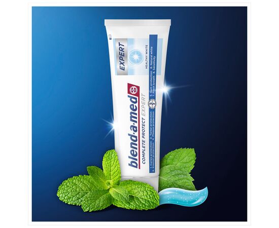 Зубная паста Blend-a-med Complete Protect Expert Здоровая белизна 75 мл (8001090572356), изображение 8 Зубная паста Blend-a-med Complete Protect Expert Здоровая белизна 75 мл (8001090572356), изображение 8