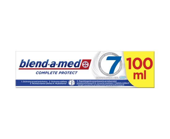 Зубная паста Blend-a-med Complete Protect 7 Кристальная белизна 100 мл (8001090716279), изображение 2 Зубная паста Blend-a-med Complete Protect 7 Кристальная белизна 100 мл (8001090716279), изображение 2
