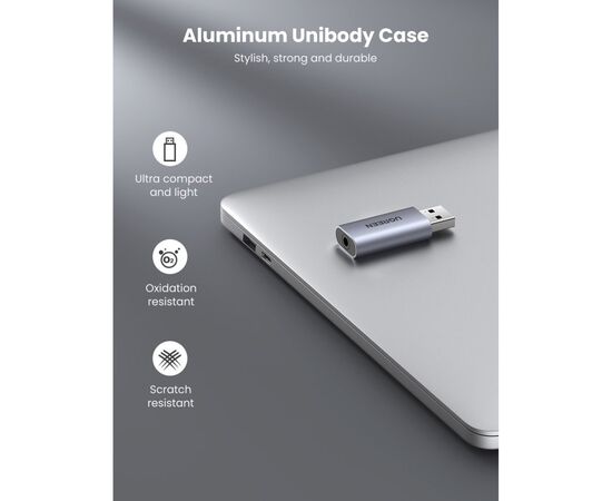 Звуковая плата Ugreen CM383 gray (80864), изображение 5 Звуковая плата Ugreen CM383 gray (80864), изображение 5