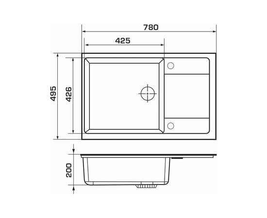 Мийка кухонна GRANADO Alicante gris (gr2408), зображення 6