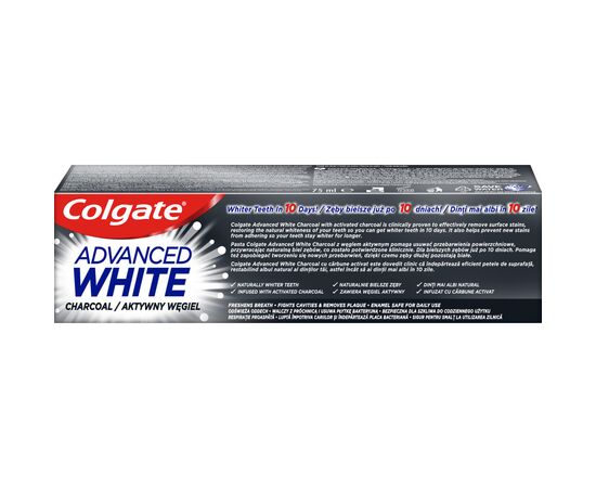 Зубная паста Colgate Advanced White Charcoal Отбеливающая с углем 75 мл (8718951253827), изображение 5