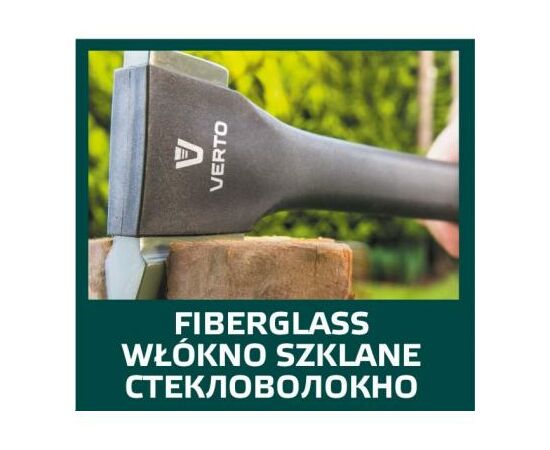 Топор Verto 870 г, обух 540 г, рукоятка из стекловолокна, 17,5" (05G101), изображение 4 Топор Verto 870 г, обух 540 г, рукоятка из стекловолокна, 17,5" (05G101), изображение 4