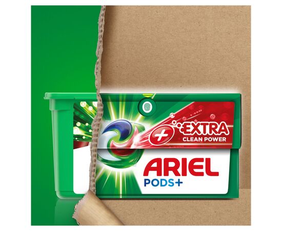 Капсулы для стирки Ariel Pods All-in-1 + Сила екстраочищення 20 шт. (8001090803474), изображение 5 Капсулы для стирки Ariel Pods All-in-1 + Сила екстраочищення 20 шт. (8001090803474), изображение 5