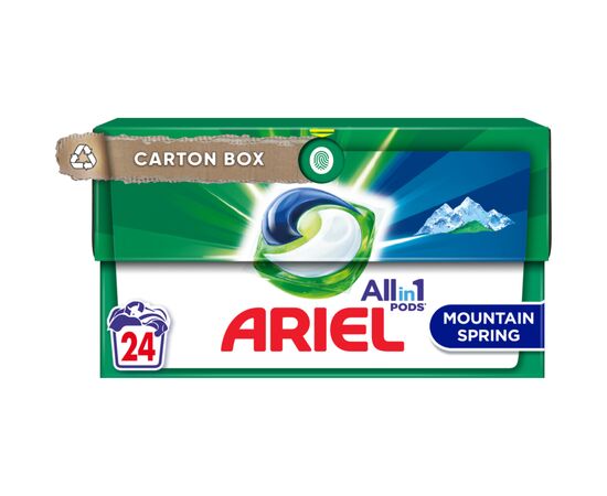 Капсули для прання Ariel Pods Все-в-1 Гірське джерело 24 шт. (8001090726667)