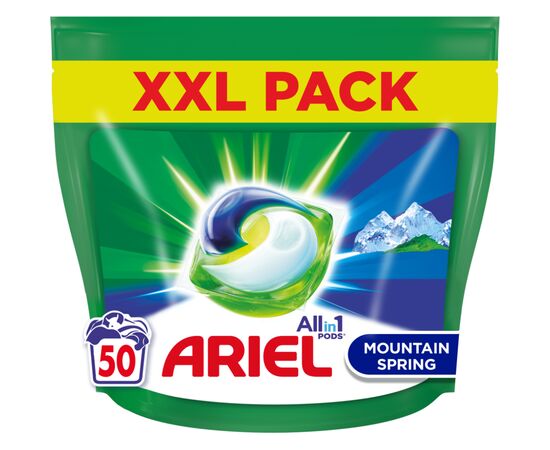 Капсулы для стирки Ariel Pods Все-в-1 Горный родник 50 шт. (8001090250650)