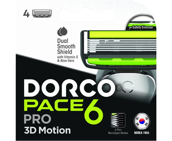Змінні касети Dorco для системи Pace6 для чоловіків 6 лез 4 шт. (8801038585666)
