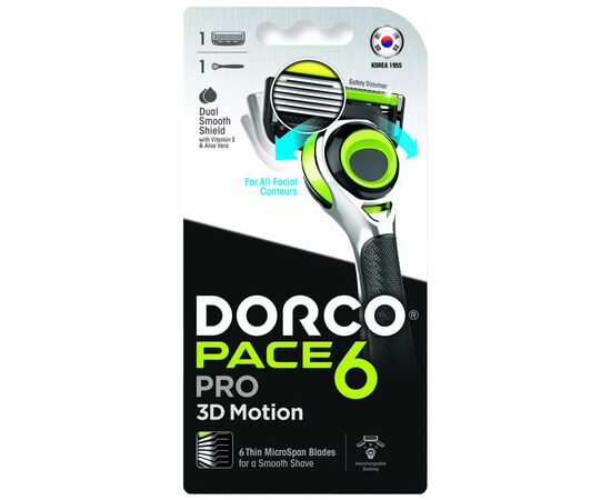 Бритва Dorco Pro 3D Motion 6 лез 1 шт. (8801038582696)